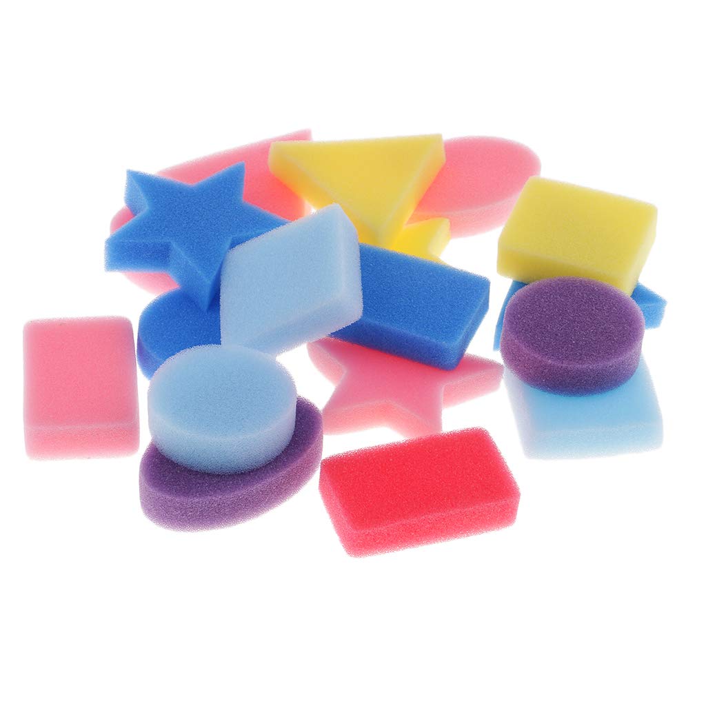 Colcolo Pack of 18 Different Shapes Sponge Painting Shapes Brushes Sponges Stamps