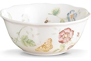 Lenox 788576 Butterfly Meadow Large All-Purpose Bowl, Yellow