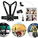 ASOCEA Action Camera Accessory Bundle Kit Chest Mount + Head Strap + Floating Handle Grip + Selfie Stick Compatible Gopro Hero7/ 6/5 AKASO APEMAN YI 4K SJ4000 Vivitar VTech Kidzoom Sport Camera