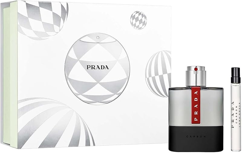 Prada Luna Rossa Carbon Eau de Toilette 100ml Gift Set 2022 EDT Travel Spray