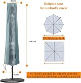 OKPOW Parasol Cover Waterproof 600D Heavy Duty 3m Large Outdoor Umbrella view 2