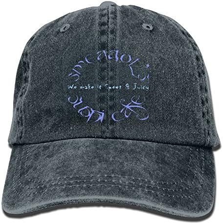 Smeagol's Sushi Cafe We Make It Sweet Juicy Adjustable Washed Cap Cowboy Baseball Hat Navy
