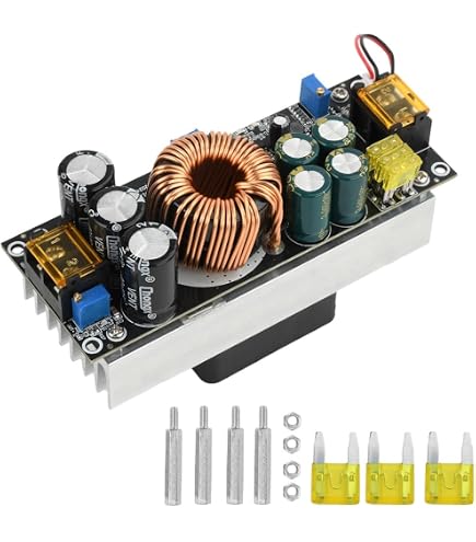 KNACRO 24V To 48V Boost Converter - 720W 15A Waterproof DC Voltage Step-Up Regulator With Protections