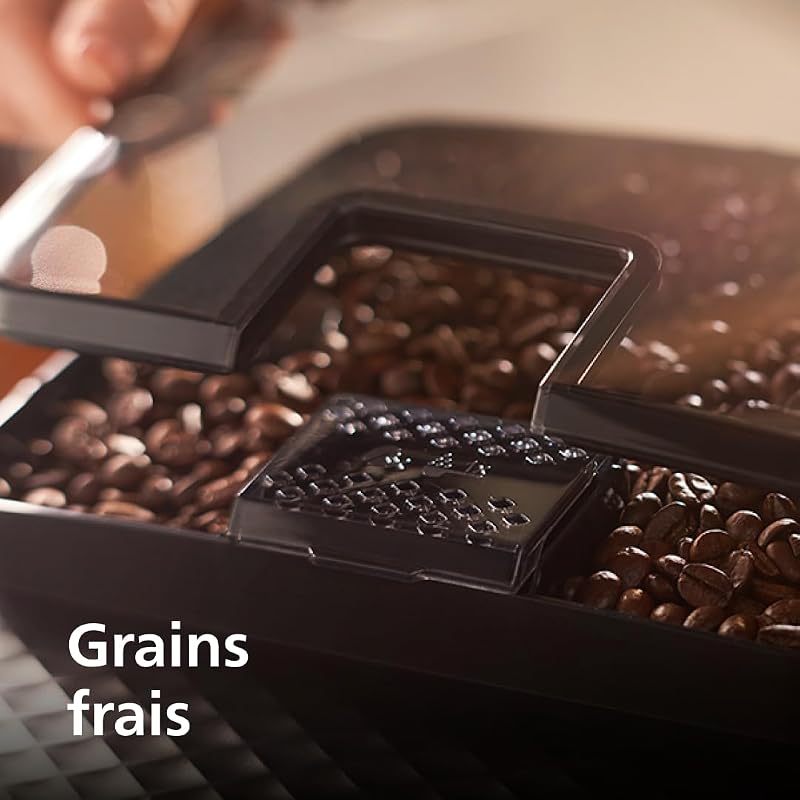 machine à café grain 2200, 2 boissons, mousseur à lait, Noir mat