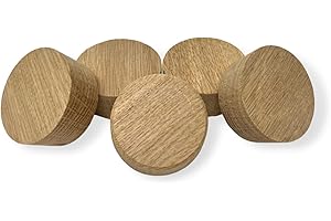 BALSAM POINT WORKSHOP 2-Inch American White Oak Wood Bourbon Wine Barrel Cask Keg Bung Plug - Great for Home Brewers, Distillers, Wine Enthusiasts (5-Pack)