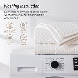 Wemore Minky Dot Weighted Blanket for Adults Queen