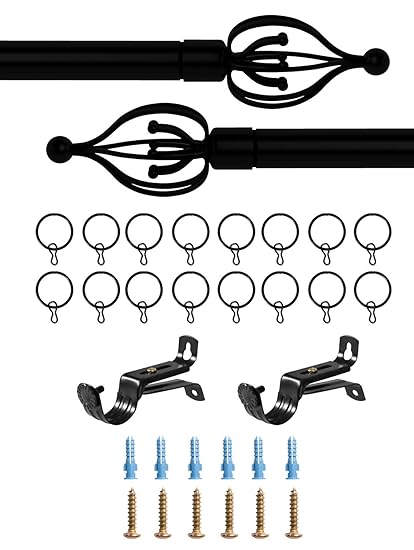 Buy Story Home Adjustable Length Curtain Rod With Swirl Modern And