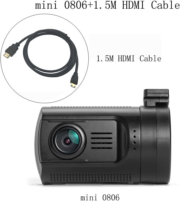 Jusky Dash Cam Mini 0806 Ambarella A7 A7LA50 Car Camera Ultra HD 1296P HDR Night Vision Hidden Car DVR GPS Tracker Motion Detection LDWS FCWS 2x128GB TF Card Dashboard Video Recorder with CPL Filter
