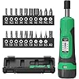 LLAVETOR Torque Screwdriver, 1/4" Drive Screwdriver Torque Wrench 10-70 Inch Pounds, Torque Screwdriver Wrench Set, 20 Pcs Torque Wrench Bits Set for Bike,Tool,Maintenance