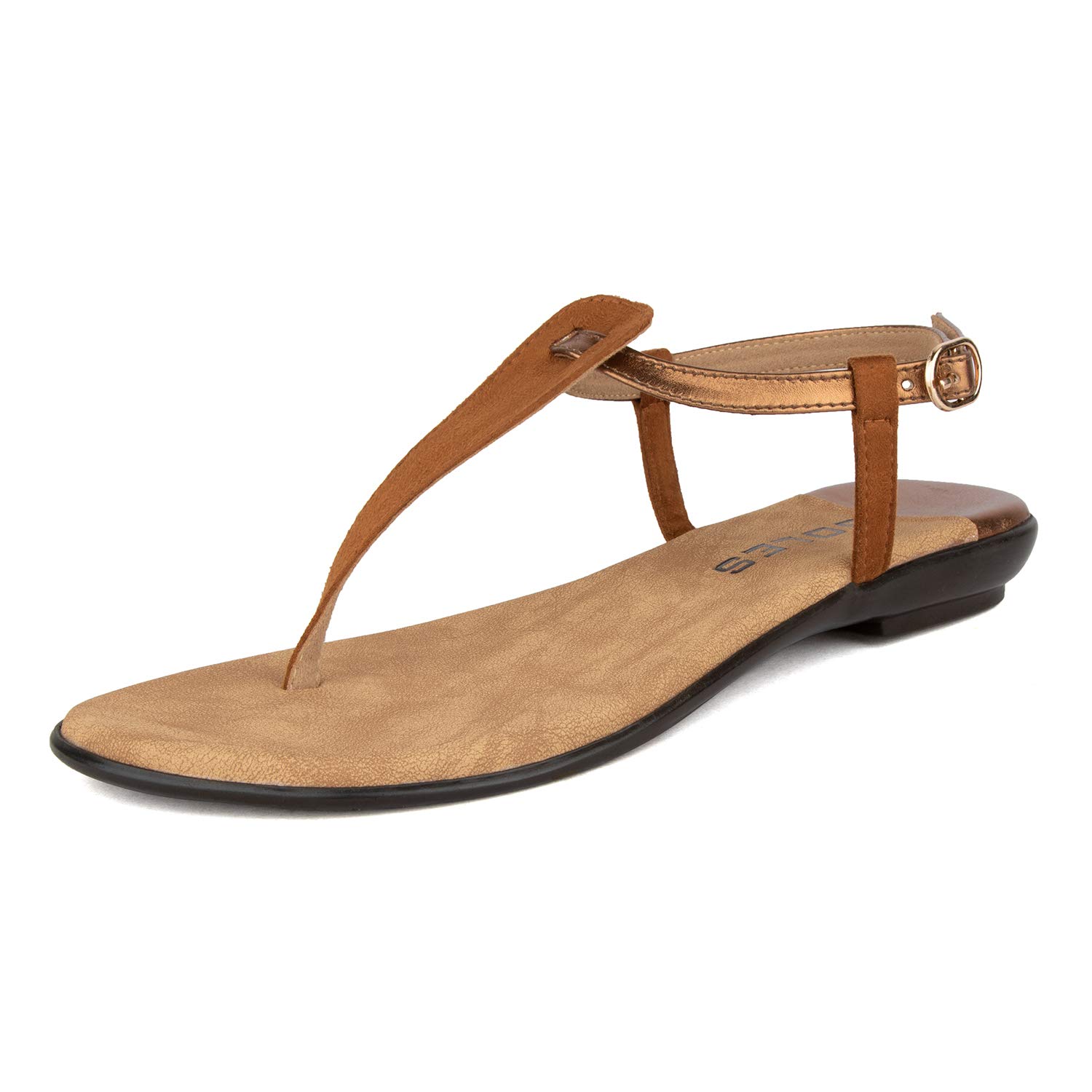 Buy SOLES Women Brown Flat Sandals at Amazon.in