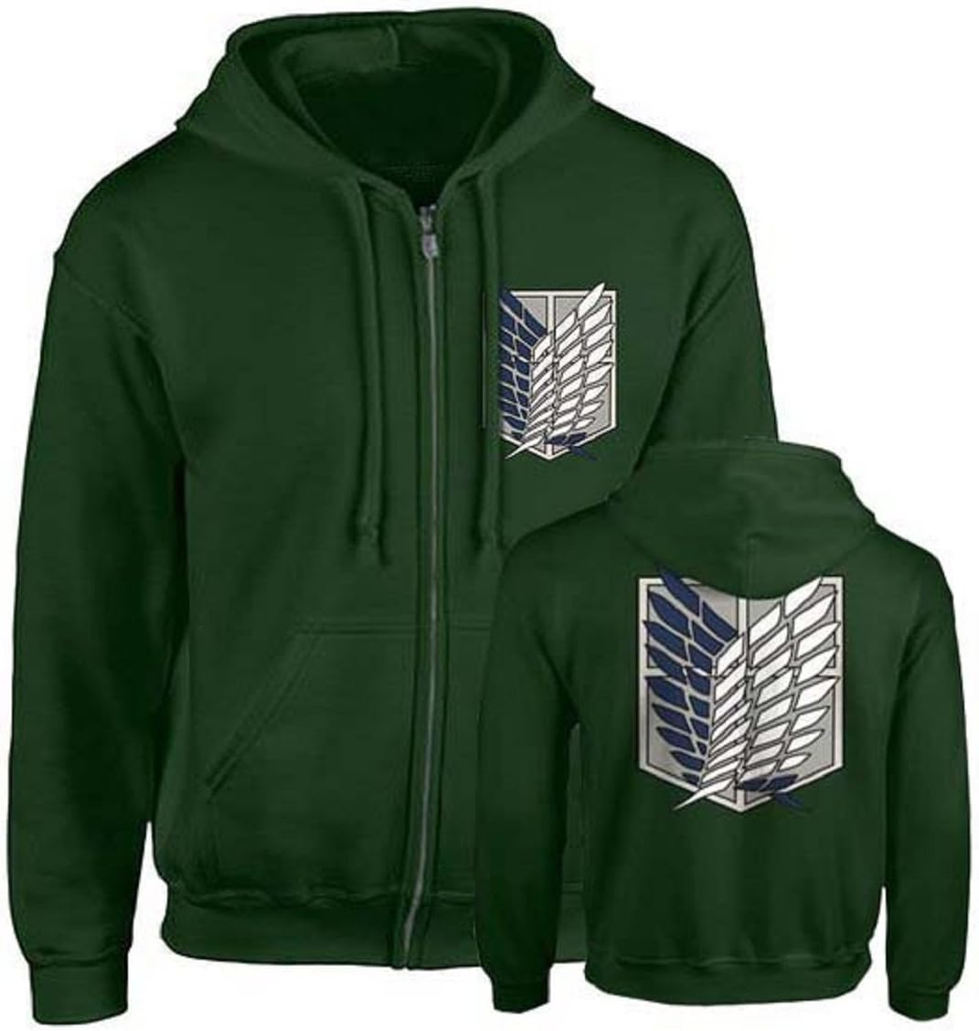 UGET Women's Attack on Titan Long Sleeve Hoodies Sweater Jacket Costume Coats Asia XL Green