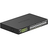 NETGEAR 24-Port Gigabit Ethernet Unmanaged PoE+ Switch (GS324P) - with 16 x PoE+ @ 190W, Desktop or Rackmount