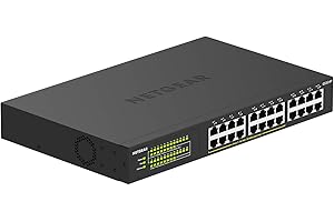 NETGEAR 24-Port Gigabit Ethernet Unmanaged PoE+ Switch (GS324P) - with 16 x PoE+ @ 190W, Desktop/Wallmount