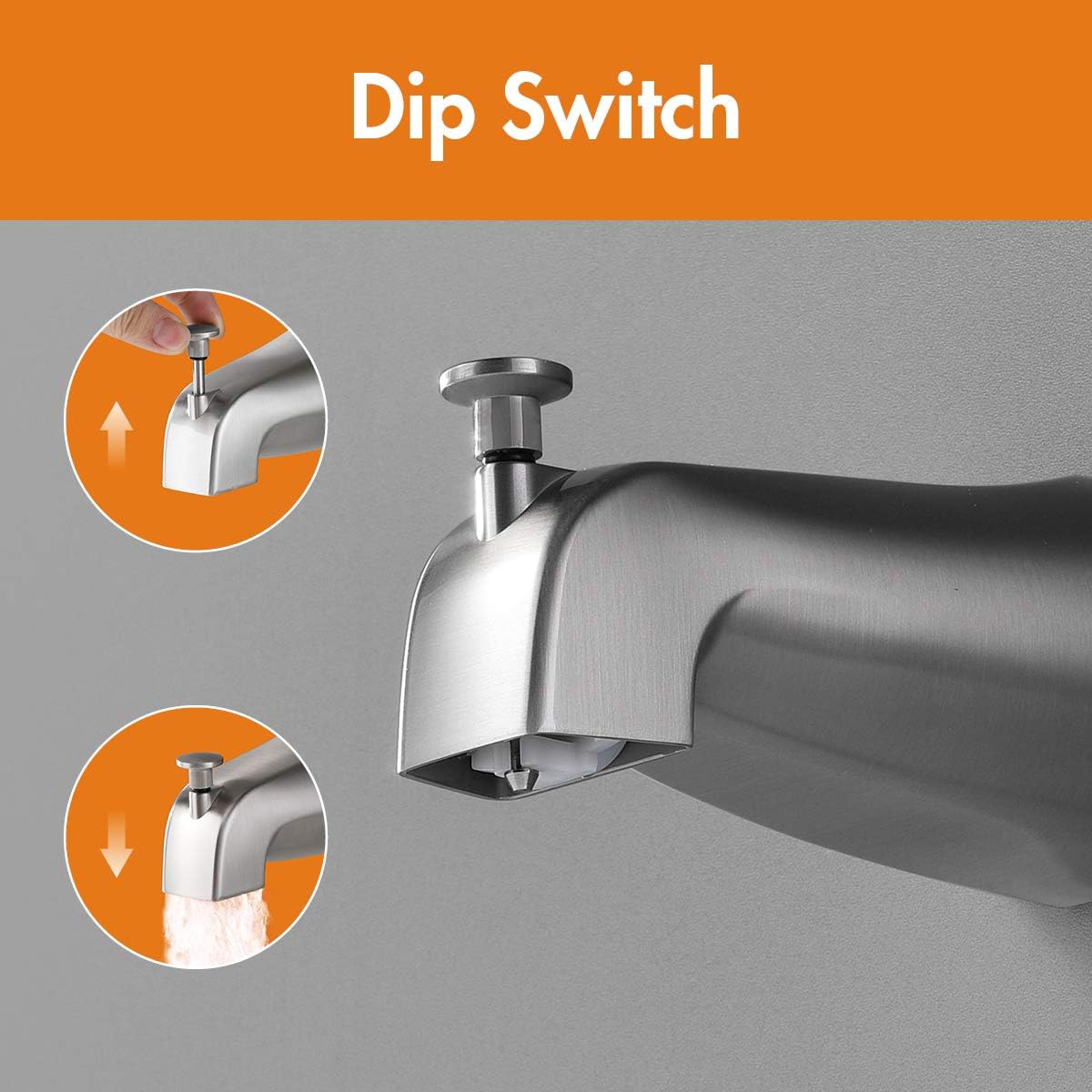 APPASO Shower Faucet and Tub set with 5-Function Shower Head (Valve Included), Shower system & Bathtub Spout Brushed Nickel, Single Handle Bathroom Shower Valve Trim Kit Wall Mount, APT121BN - - 