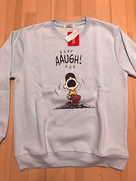 Amazon ラスト1点 Peanuts チャーリーブラウン スウェット トレーナー L スヌーピー レトロ ピーナッツ ヴィンテージ風 ブルー おもちゃ おもちゃ