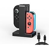 Seugrome Joycon Charging Dock for Nintendo Switch 2,8 in 1 joycon Charger for Nintendo Switch Controllers, Compatible with Joy-Con & Joy-Con 2,Switch 2 Controller Accessories,Black