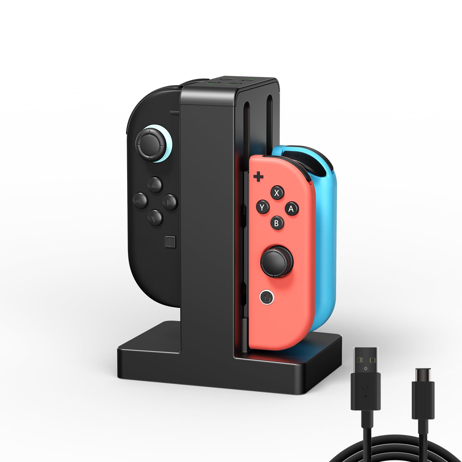 Seugrome Charging Dock Compatible with Nintendo Switch & OLED Model Joycons.Joycon Charging Dock for 4 Switch Controllers,Charger Stand Station with Charging Cable