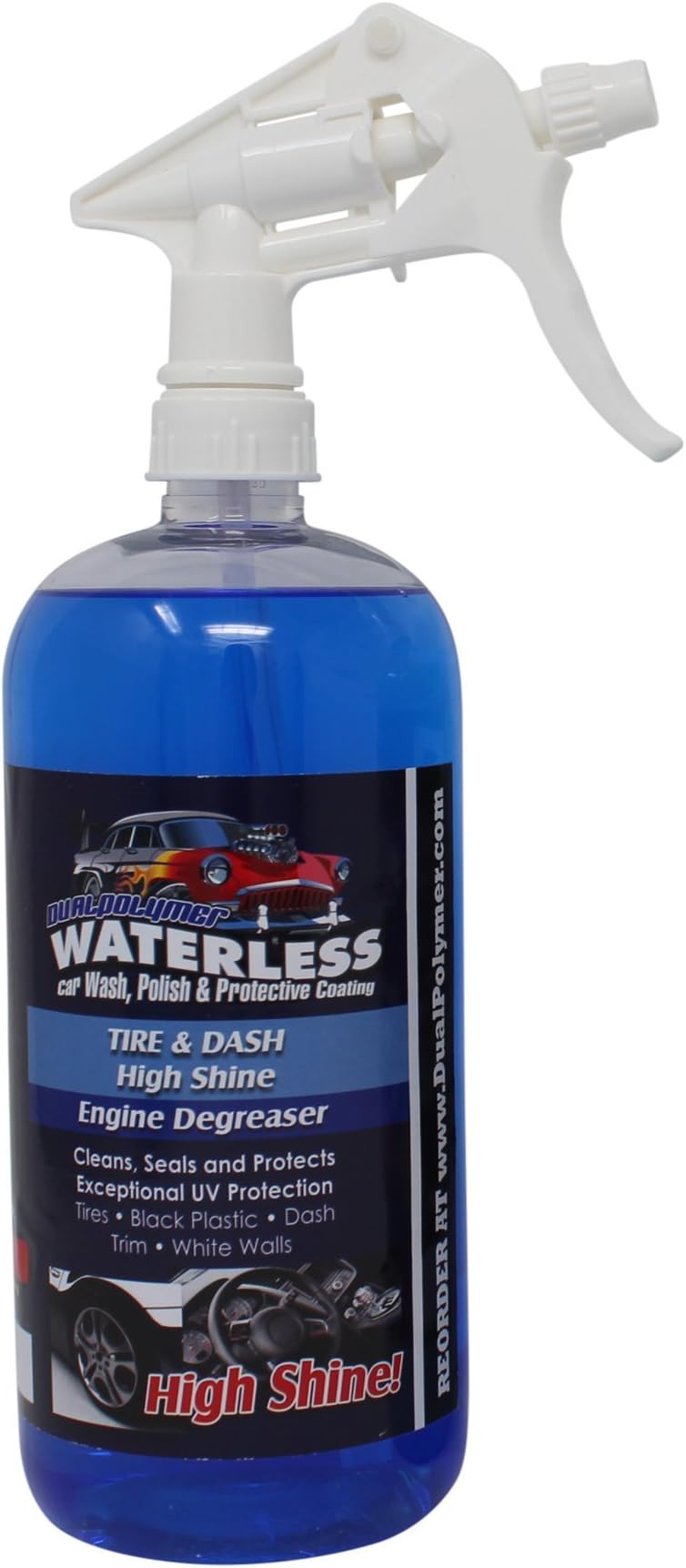 Red Oak Collections DualPolymer Tire and Trim Shine High Shine Interior and Exterior | Made in USA | Microfiber Towel and Reusable Litter Bag Included