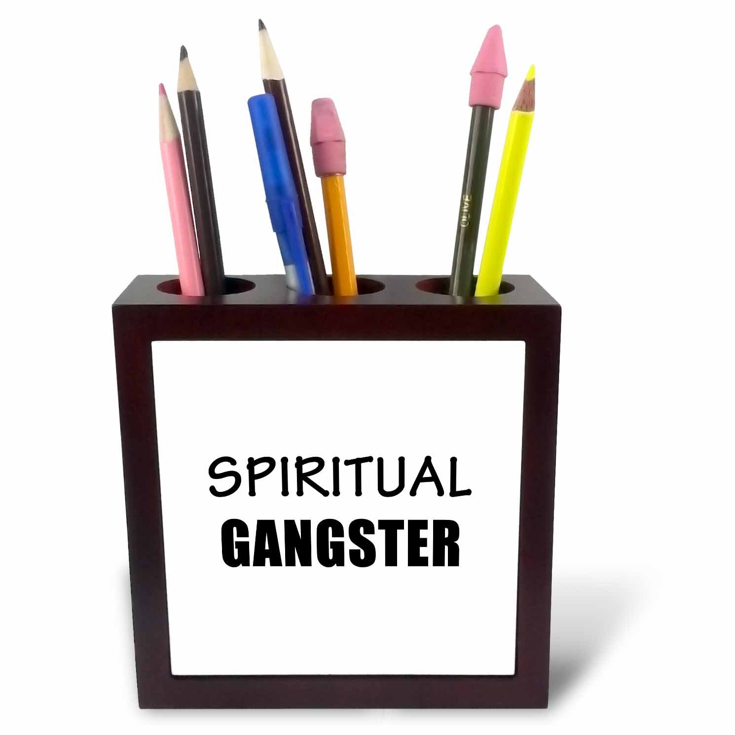 3dRose Spiritual Gangster-Tile Pen Holder, 5-Inch (Ph_223166_1), 5 Inches