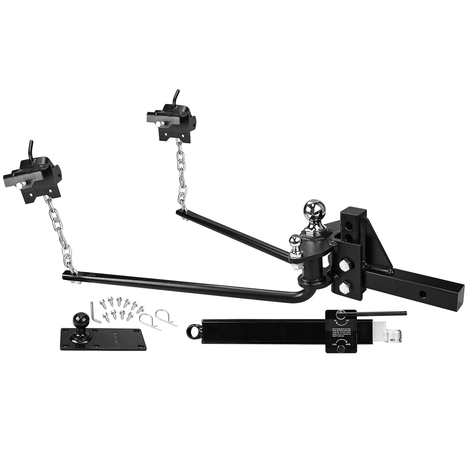 Photo 1 of RVGUARD 1000lb Weight Distribution Hitch Kit, with Sway Control, 2 Inch Shank, 2-5/16 Inch Ball
