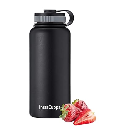 Instacuppa Thermos Bottle 1000 Ml, Double-Wall Thermos Flask, Vacuum Insulated Stainless Steel | Retains Hot And Cold Temperatures