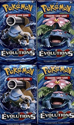 4 (Four) Packs - Pokemon XY Evolutions Booster Packs (10 Cards per Pack)