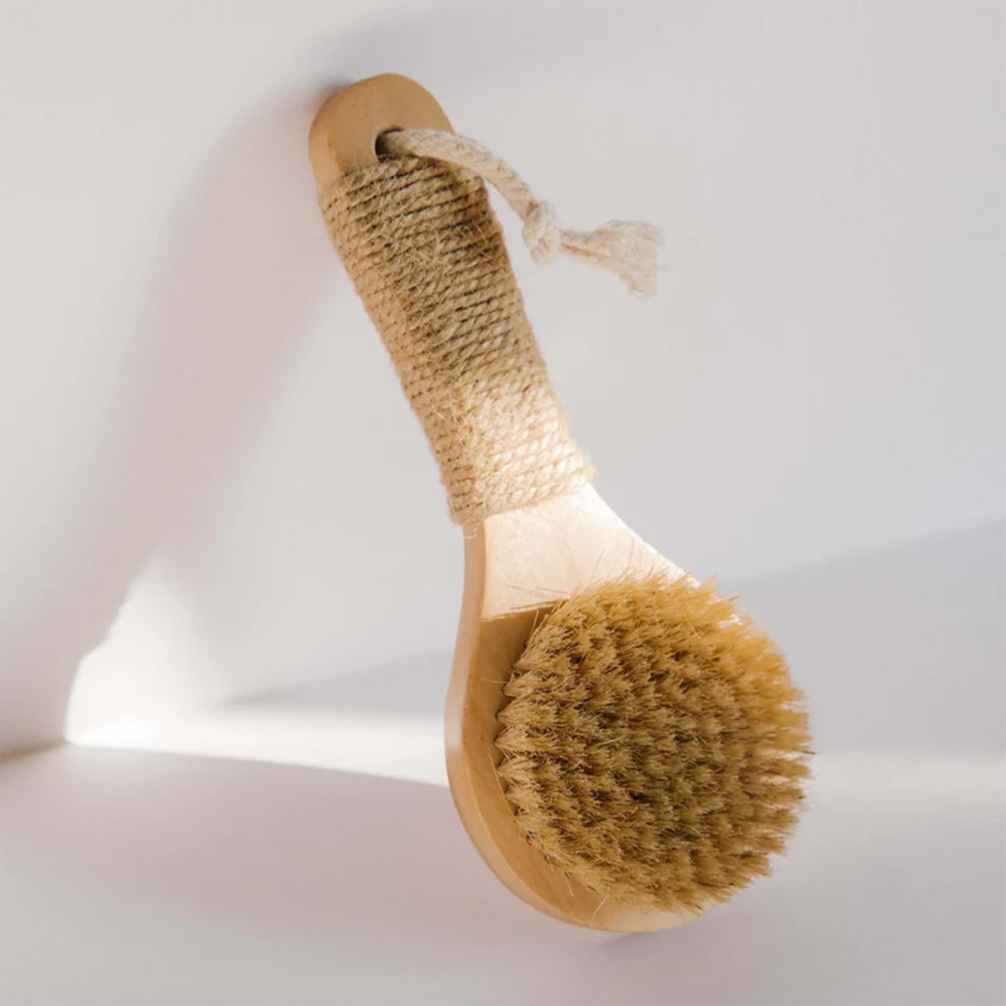 Esker Dry Brush: Skin Exfoliating Full Body Brush for Better Circulation and Energy Flow, Made with Natural Tree Wood, Perfect for Bathing or Shower Routine