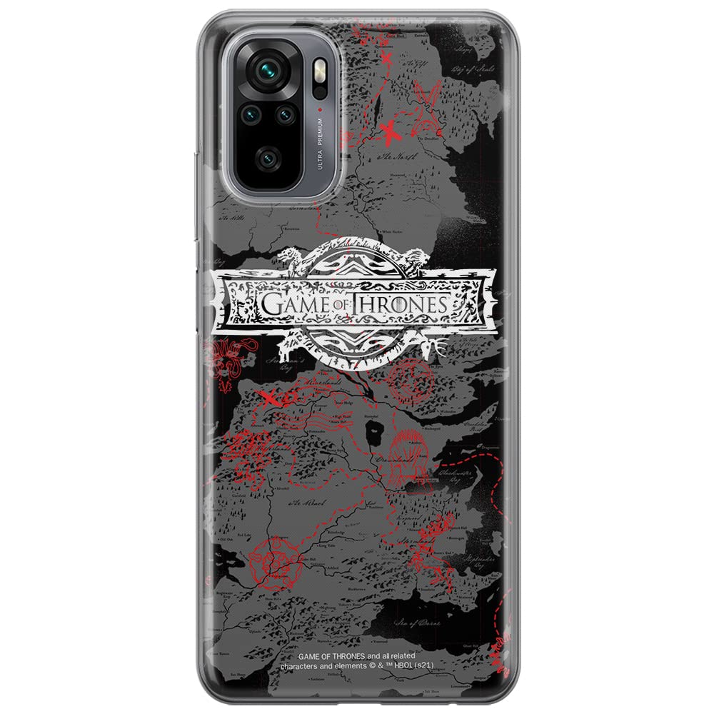 ERT GROUP mobile phone case for Xiaomi REDMI NOTE 10/ 10S original and officially Licensed Game of Thrones pattern 010 optimally adapted to the shape of the mobile phone, case made of TPU