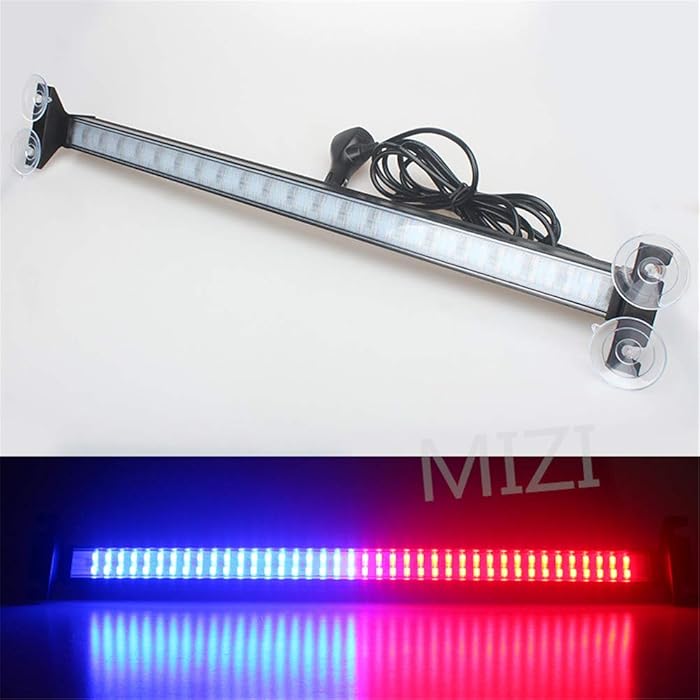 Clidr New Arrival 80 Led Strobe Light Windshield Car Flash Signal Emergency Warning Light Fireman Police Beacon Car Truck stroboscopes (red blue)