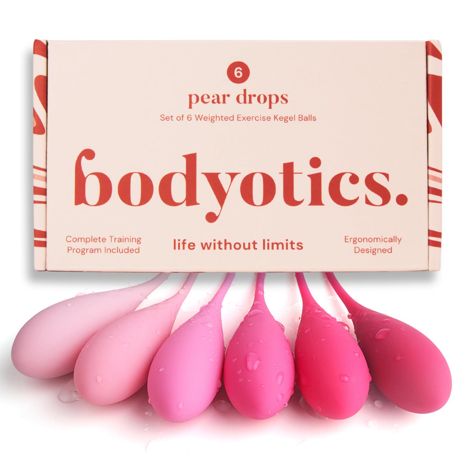 Bodyotics Kegel Pelvic Floor Muscle Trainer for Women - Supports Pelvic Fitness and Muscle Strength - Kegel Training Set for Women - 6-Piece Set for Beginners