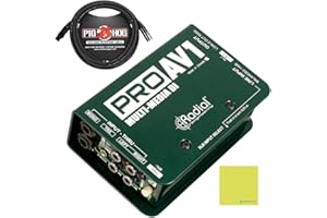 Radial Engineering ProAV1 Passive Multimedia Direct Box Bundle w/Pig Hog Mic Cable and Liquid Audio Polishing Cloth