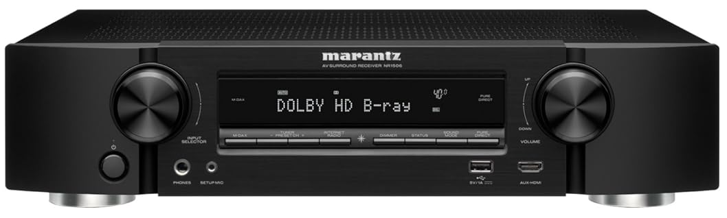 Marantz NR1506 5.2 Channel Network Audio/Video Surround Receiver with Bluetooth and Wi-Fi