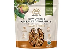 Otelia Organic Walnut Kernels – Big Crunch, Vacuum-Sealed Fresh, More Large Pieces, Hand-Shelled, 250g