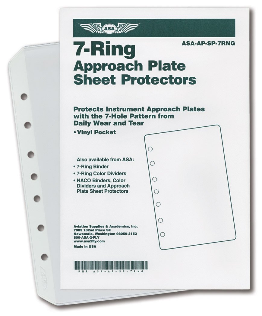 ASA 7-Ring Approach Plate Sheet Protectors asa-ap-sp-7rng by ASA