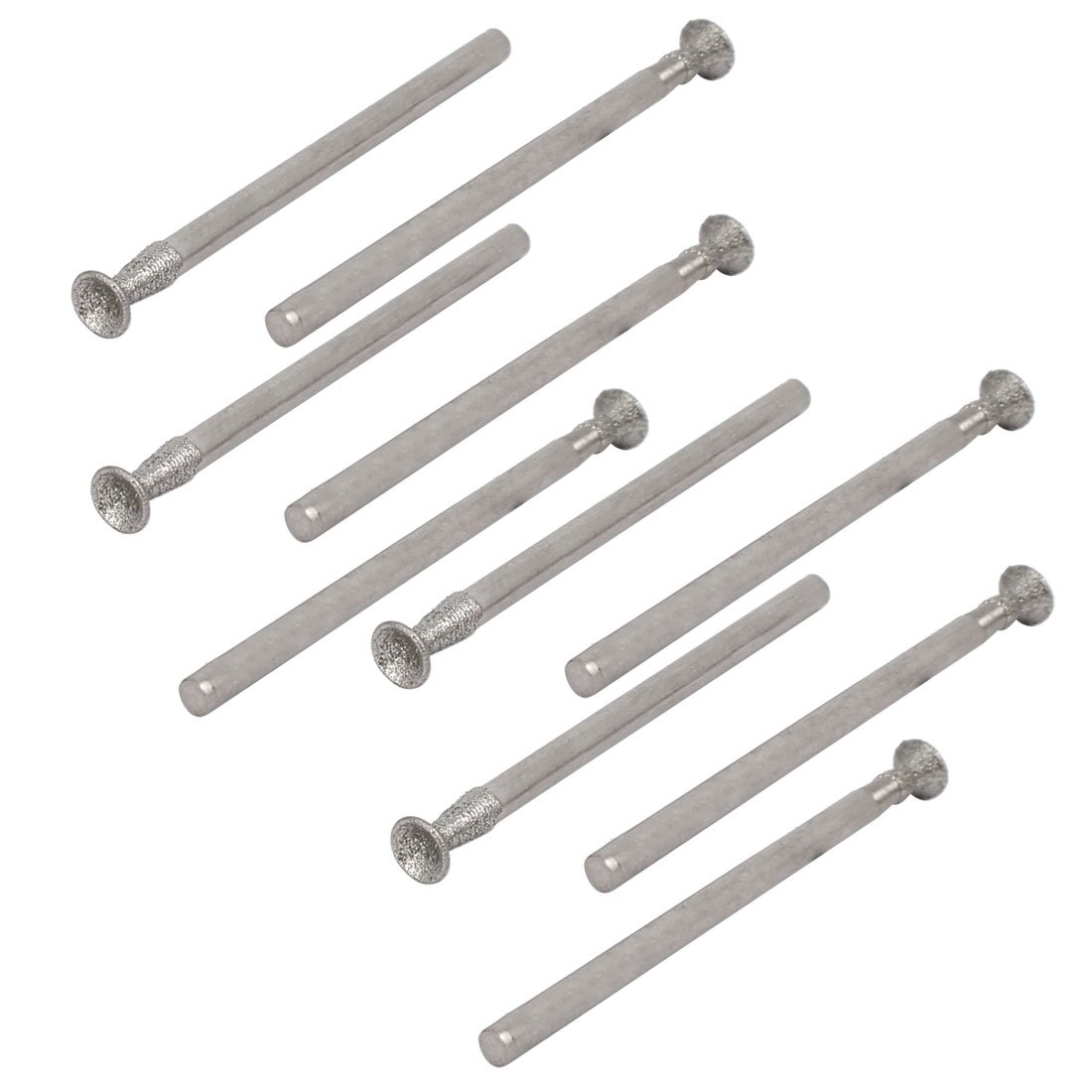 Sourcingmap 2.35mm Shank 4mm Dia Spherical Concave Head Polishing Mounted Point Bit 10pcs