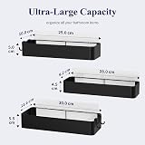 Kitsure 3 Pack Rustproof Shower Caddy 2 Shelves Drill-Free Black Large view 2