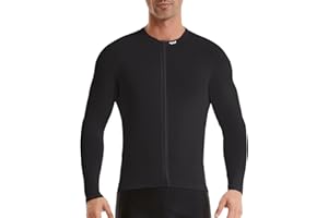 WULIBIKE Men's Cycling Jerseys Long Sleeve Bike Biking Shirts Full Zip with Pockets Road Bicycle Clothing