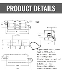 MEGA Fuse Holder Fit for ANM Bolt-on Fuse - 500A