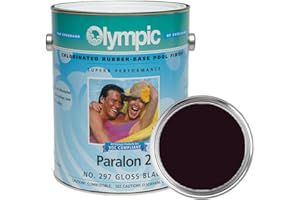 KELLEY TECHNICAL COATINGS Olympic Pool Paint - Paralon 2 - Black - 1 Gallon - Chlorinated rubber-base swimming pool paint - high gloss enamel for chlorinated rubber, bare plaster and concrete pools.