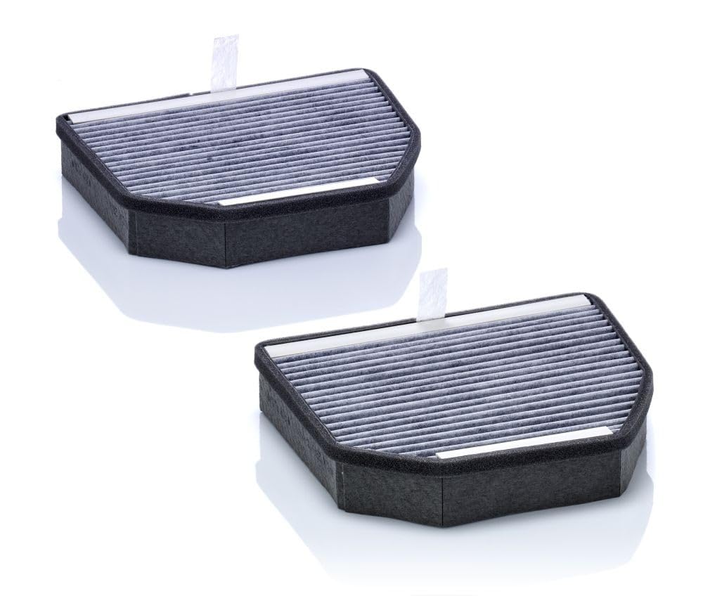 MANN-FILTER CUK 2241-2 Cabin Air Filter - Pollen Filter with Activated Carbon - (set of 2) for Cars + Transporters