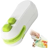 Mini Bag Sealer,2 in 1 Heat Sealer and Cutter, Portable Handheld Resealer Machine,Rechargeable USB C Bag Sealer Heat Seal Machine with Magnet For Plastic Bags/Snack Bag/Food Storage (White)