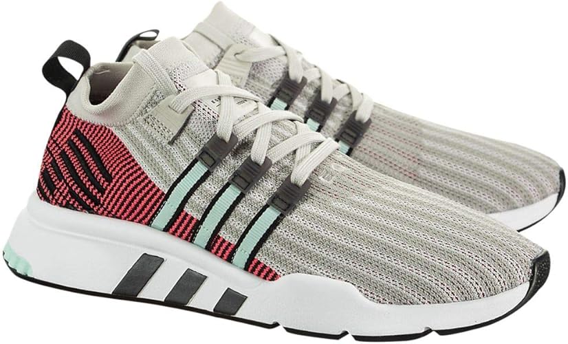 adidas originals eqt support mid adv sneakers in black and pink