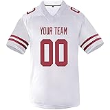 Pullonsy Plain White Custom Football Jersey for Men