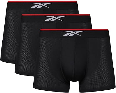 Boxer Glynn da Uomo | Confezione da 3 Boxer Sportivi, Intimo da Uomo Traspirante ed Elasticizzato | Confezione Multipla di Boxer, Neri