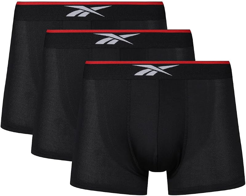 Boxer Glynn da Uomo | Confezione da 3 Boxer Sportivi, Intimo da Uomo Traspirante ed Elasticizzato | Confezione Multipla di Boxer, Neri