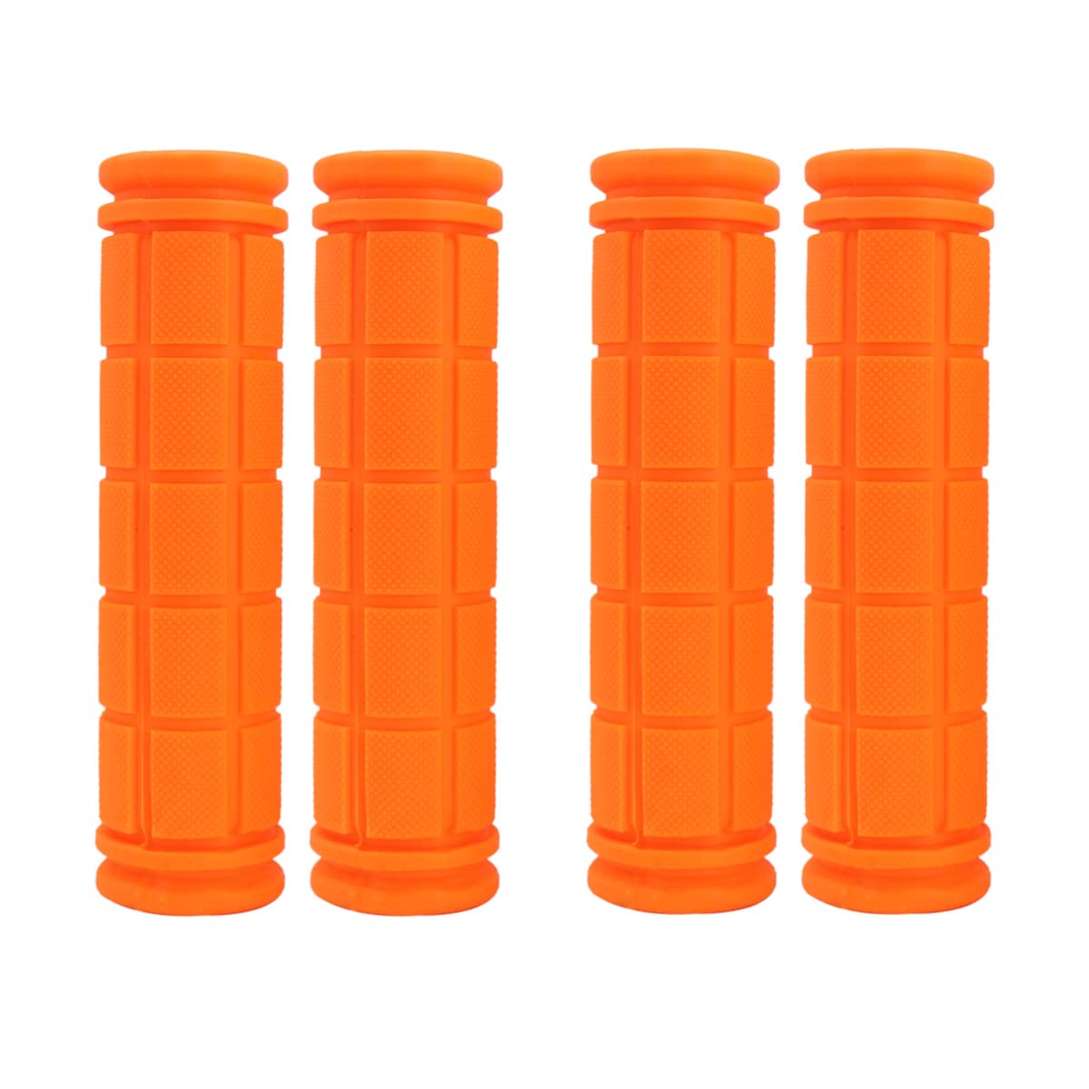 PLATT Bicycle Handle Bar Grips Colorful Rubber Mushroom Grips for BMX/MTB Bikes (Orange,2 Pairs)