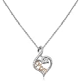 DERDALN Heart Pendant Necklace for Women Jewelry Gifts 925 Sterling Mothers Day Necklace for Mom Wife Mother