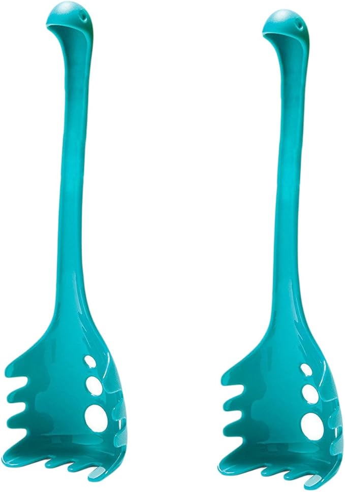 2 Pack Silicone Pasta Fork Ergonomic Design Spaghetti Fork, 11inch