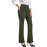 SEMARO Womens Bootcut Dress Pants High Waist Stretchy Flare Work Pants Business Office Pull on Slacks with Pockets