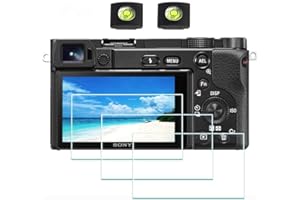 ULBTER Screen Protector for Sony A6600 A6400 A6300 A6100 A6000 [3 Pieces] & Hot Shoe Cover 9H Hardness Tempered Glass for Sony alpha 6600 6400 6300 6000 6100